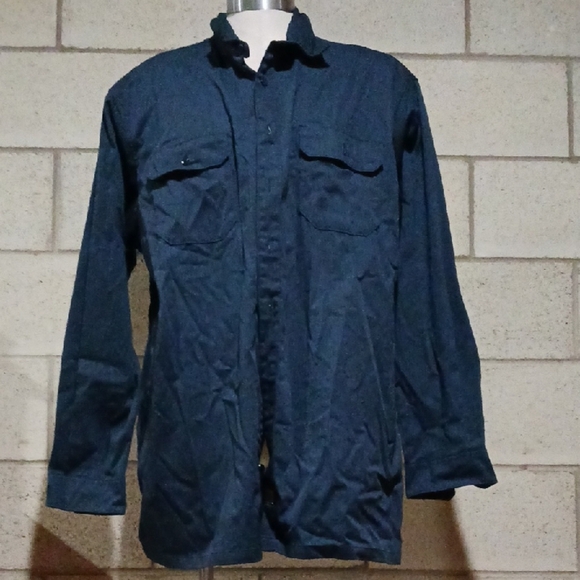 Carhartt Other - Carhartt Mens Dark Blue Long Sleeve Button Down Shirt Size 2X Tall